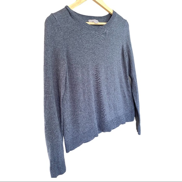 Banana Republic Split Back Lightweight Merino Sweater Slate Blue XS - Picture 5 of 7